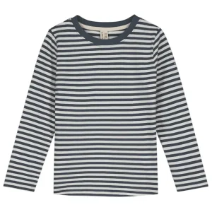 Long Sleeve Tee in Blue Grey / Off White by Gray Label