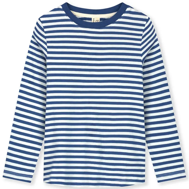 Long Sleeve Tee in Blue Moon / Off White by Gray Label - Last One In Stock - 1-2 Years