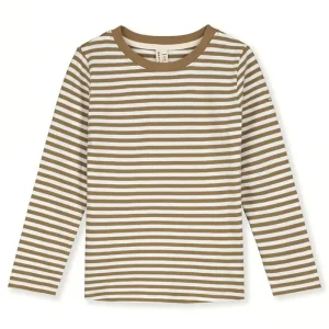 Long Sleeve Tee in Peanut / Off White by Gray Label