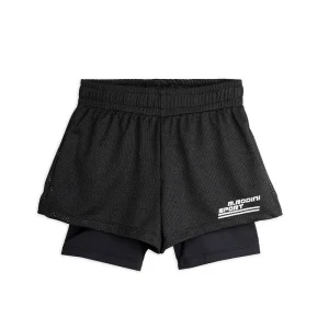 MR Sport Combined Shorts in Black by Mini Rodini - Last One In Stock - 92/98 (2-3 Years)