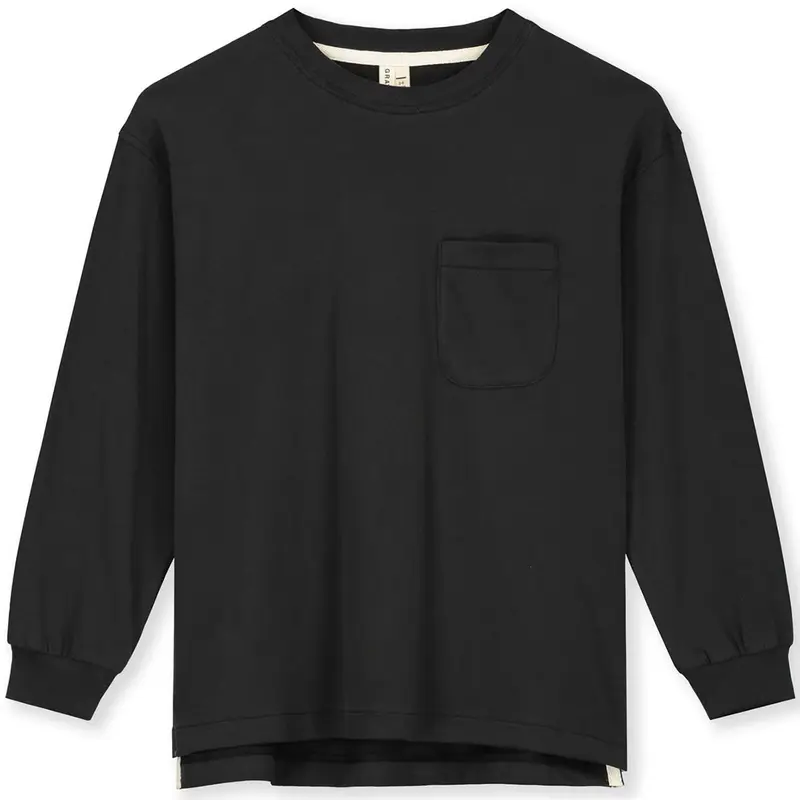 Oversized Long Sleeve Tee in Nearly Black by Gray Label