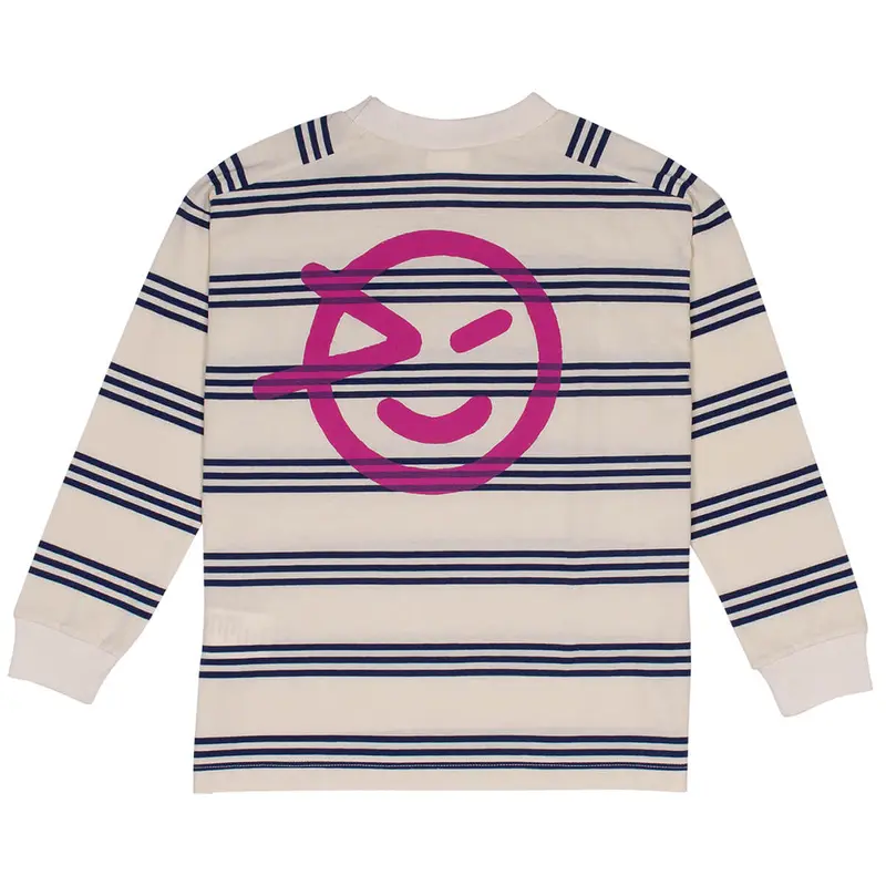 Triple Stripe Tee in Ecru /  Magenta by Wynken - Last Ones In Stock - 3-4 Years