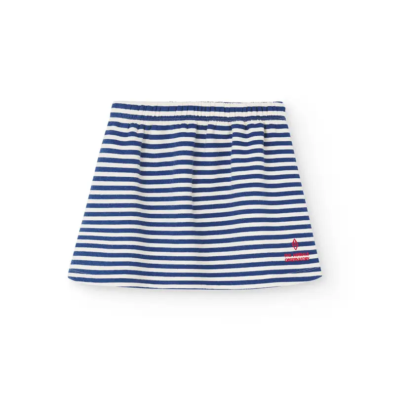 Wombat Kids Skirt in Blue Stripe by The Animals Observatory