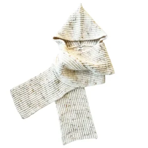 Bwelog Hooded Scarf in Moss Speckle by Mabli