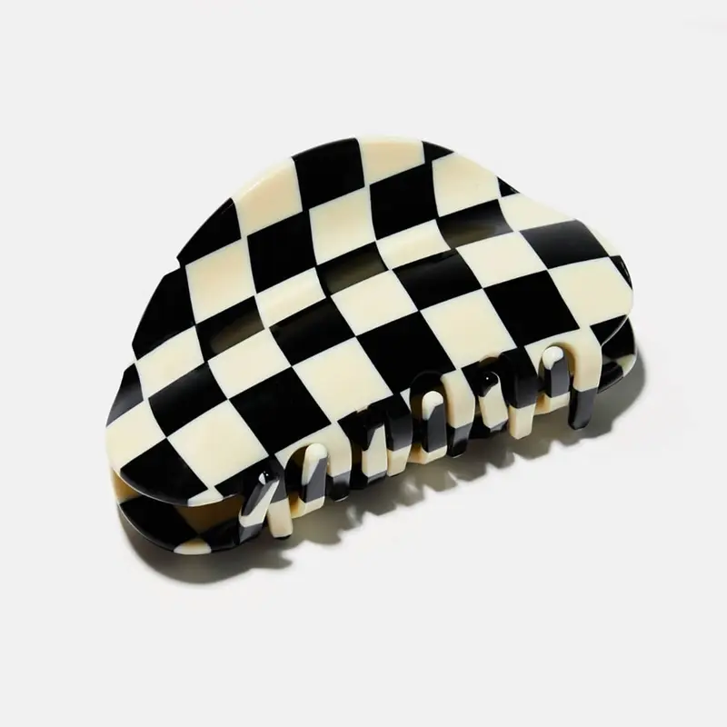Checker Hair Claw in Black + White by Chunks