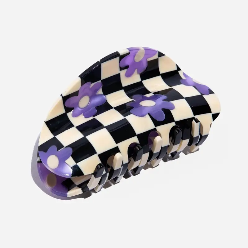 Checker Hair Claw in Bloom by Chunks