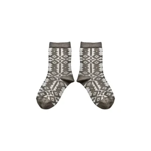 Eryri Short Socks in Morel / Wheat by Mabli