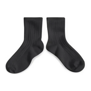 La Mini Ribbed Ankle Socks in Pierre De Volvic by Collegien