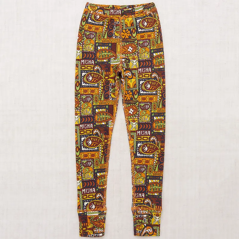 Legging With Rib Cuff in Fox Groovy Paisley by Misha & Puff