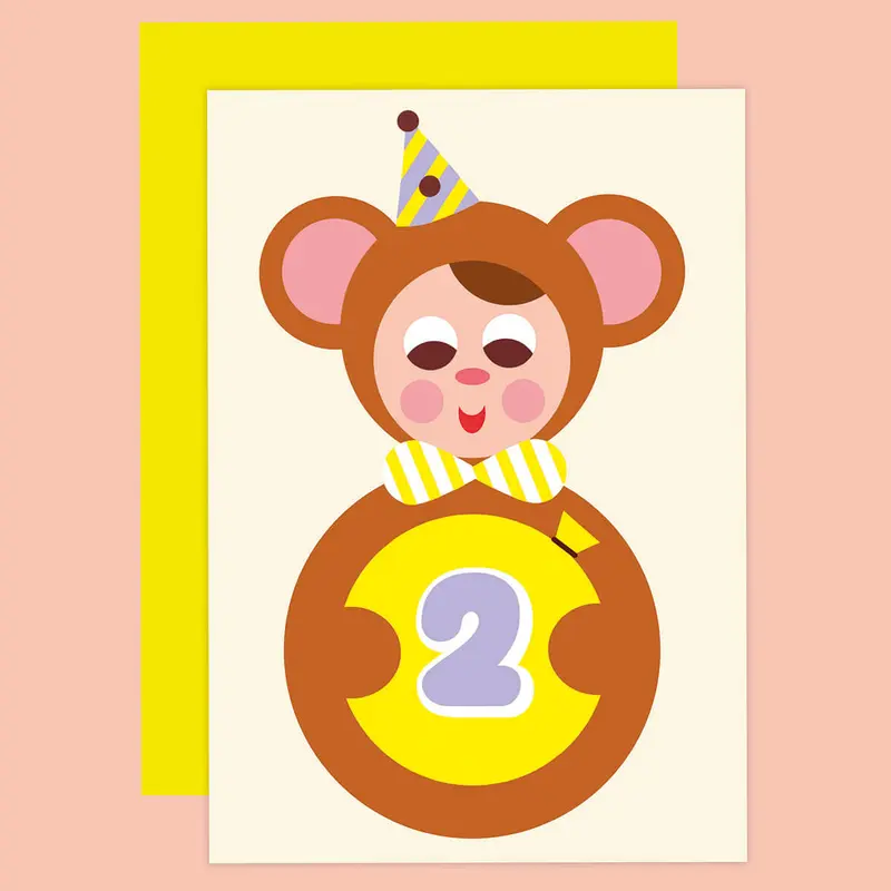 Little Two Greetings Card by The Design Dealership