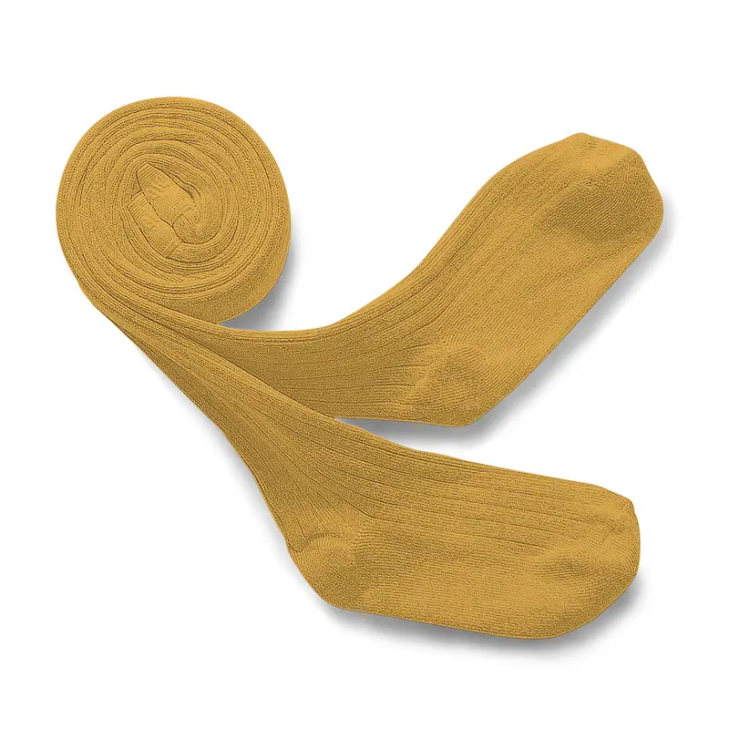 Louise Ribbed Tights in Camomille by Collegien