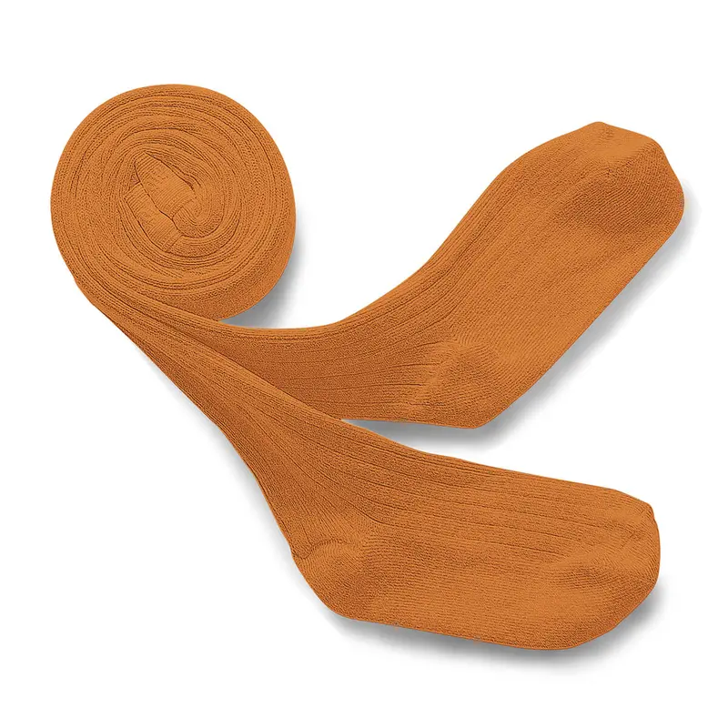 Louise Ribbed Tights in Terracotta by Collegien