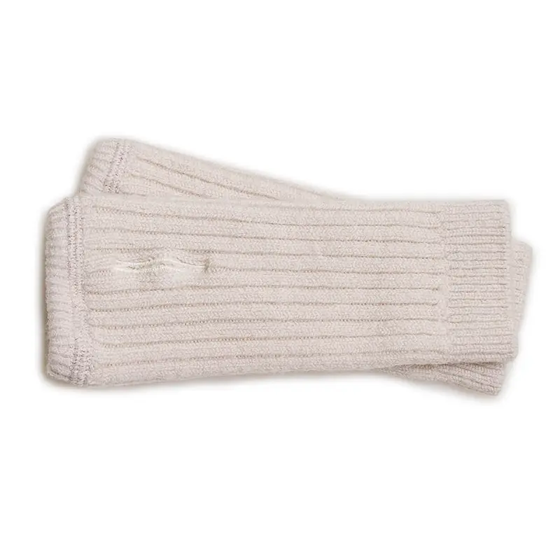 Madeleine Ribbed Wool Mittens in Doux Agneaux by Collegien