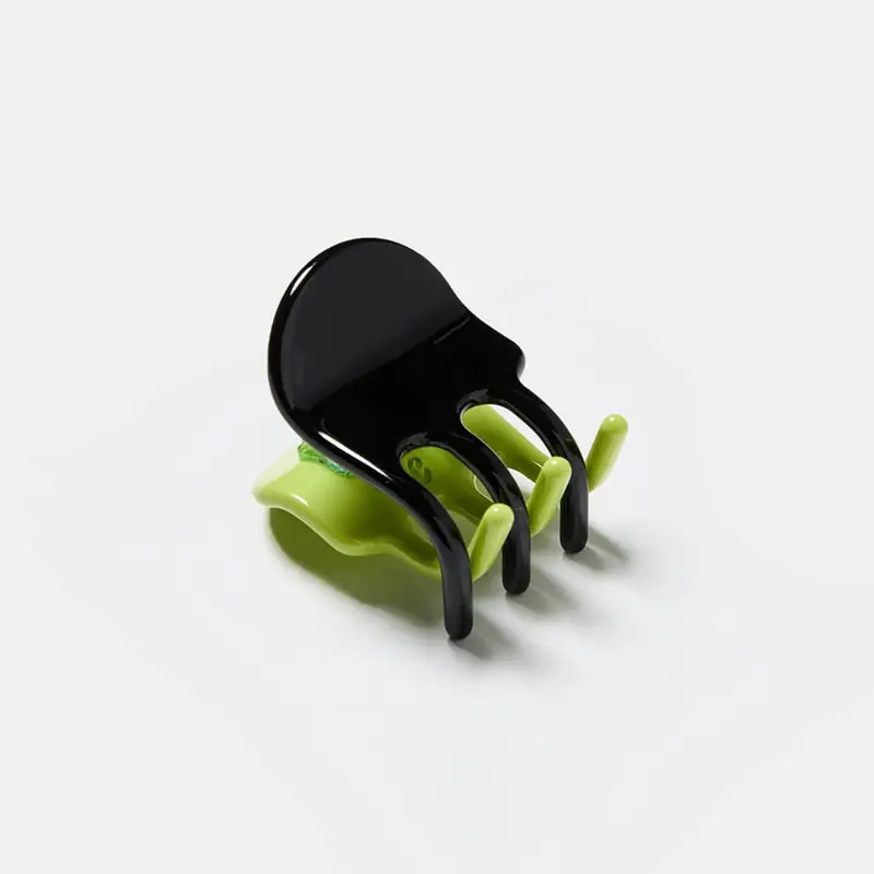 Mini Hair Claw in Black + Chartreuse by Chunks