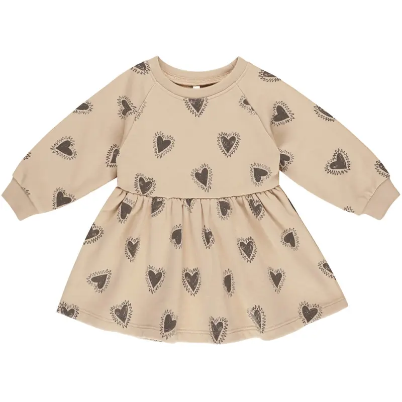 Raglan Dress in Hearts by Rylee & Cru - Last One In Stock - 2-3 Years