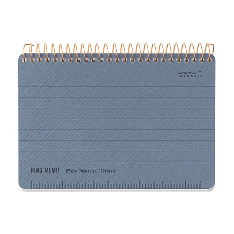 Ring Memo B7 Notebook in Blue by Midori