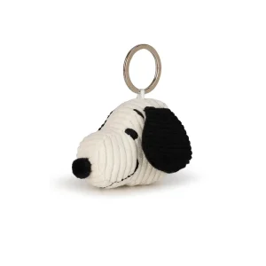 Snoopy Corduroy Keyring in Cream (4.5cm) by Bon Ton Toys