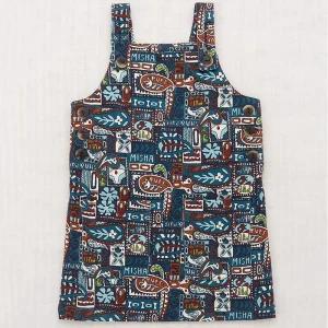 Swing Set Dress in Ink Groovy Paisley by Misha & Puff - Last Ones In Stock - 5-6 Years