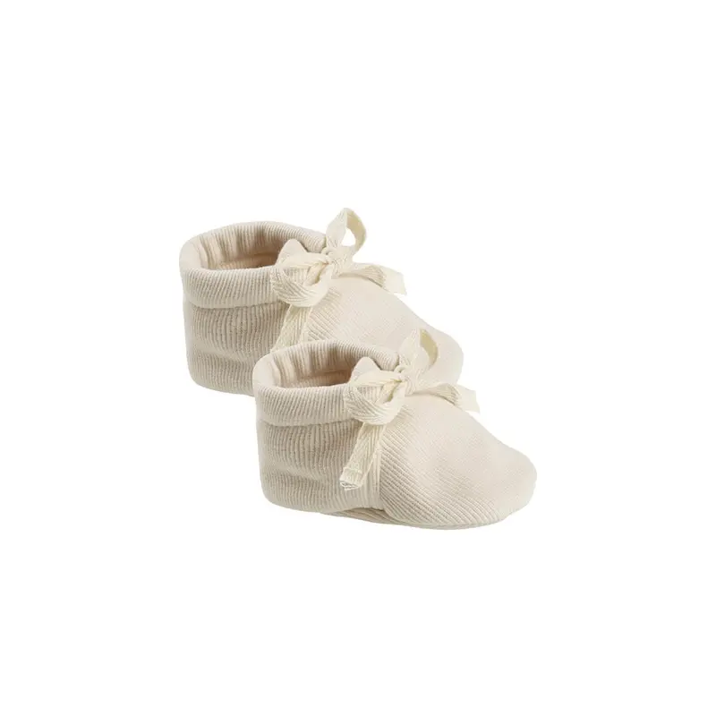 Baby Booties in Natural by Quincy Mae - Last One In Stock - 0-3 Months