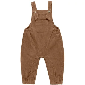 Corduroy Baby Overalls in Cinnamon by Quincy Mae