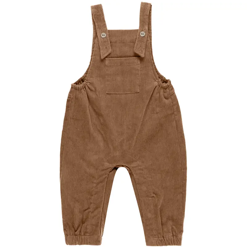 Corduroy Baby Overalls in Cinnamon by Quincy Mae