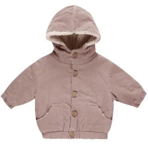 Corduroy Hooded Jacket in Mauve by Quincy Mae - Last One In Stock - 3-6 Months