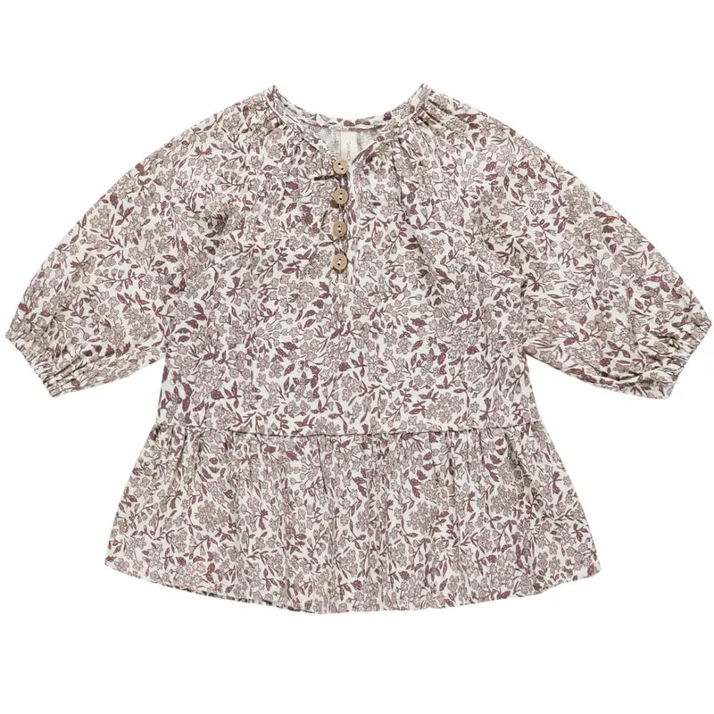 Lany Dress in Mauve Ditsy by Quincy Mae