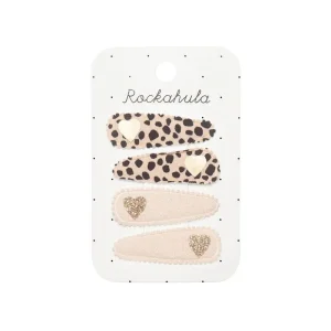 Leopard Heart Hair Clips by Rockahula