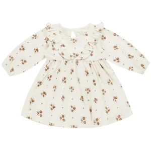 Long Sleeve Ruffle V Dress in Autumn Flora by Quincy Mae