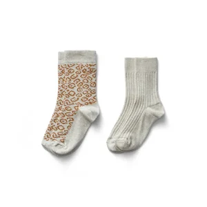 Mixed Sock Set in Leopard / Linen by Soor Ploom