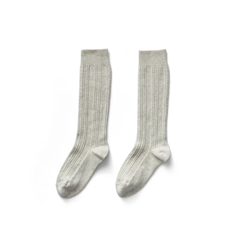 Pointelle Rib Knee Socks in Linen by Soor Ploom