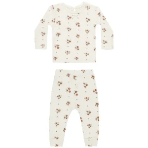 Pointelle Tee and Legging Set in Autumn Flora by Quincy Mae