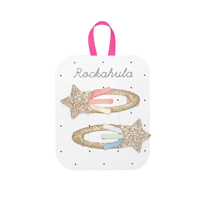 Rainbow Shooting Star Hair Clips by Rockahula