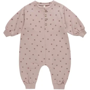 Relaxed Fleece Jumpsuit in Polka Dot by Quincy Mae
