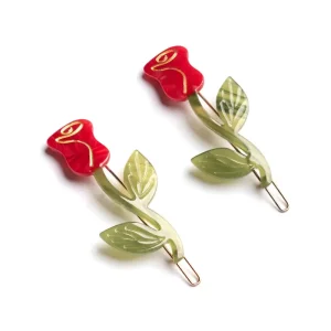 Rose Barrette Set by Winona Irene