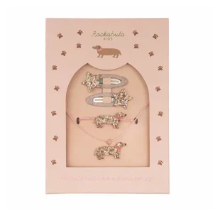 Sausage Dog Hair and Jewellery Set by Rockahula