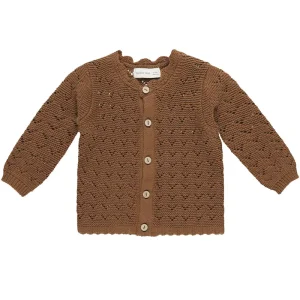 Scalloped Cardigan in Cinnamon by Quincy Mae