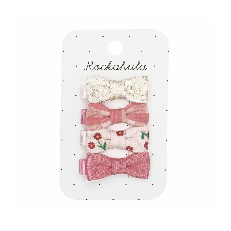 Wildflower Mini Bow Hair Clips by Rockahula