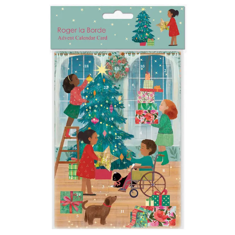 A Christmas Party Advent Calendar Greetings Card By Roger La Borde