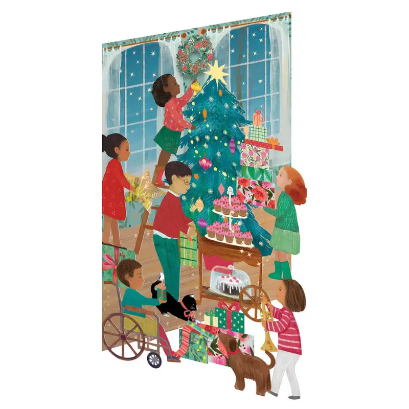 A Christmas Party Laser Cut Christmas Greetings Card By Roger La Borde