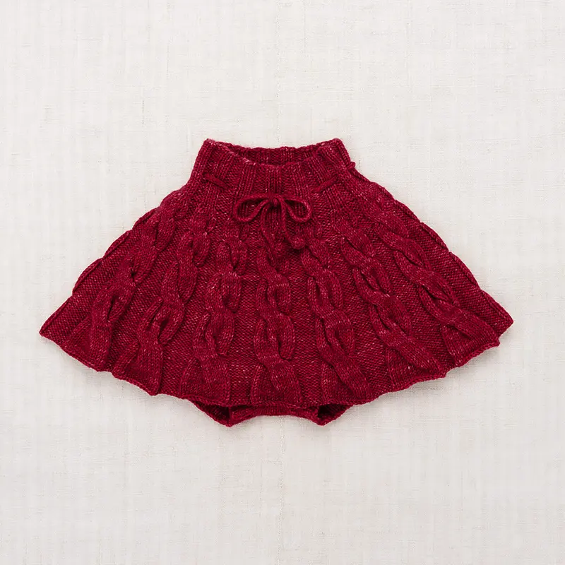 Cable Skating Skirt in Berry by Misha & Puff - Last One In Stock - 5 Years