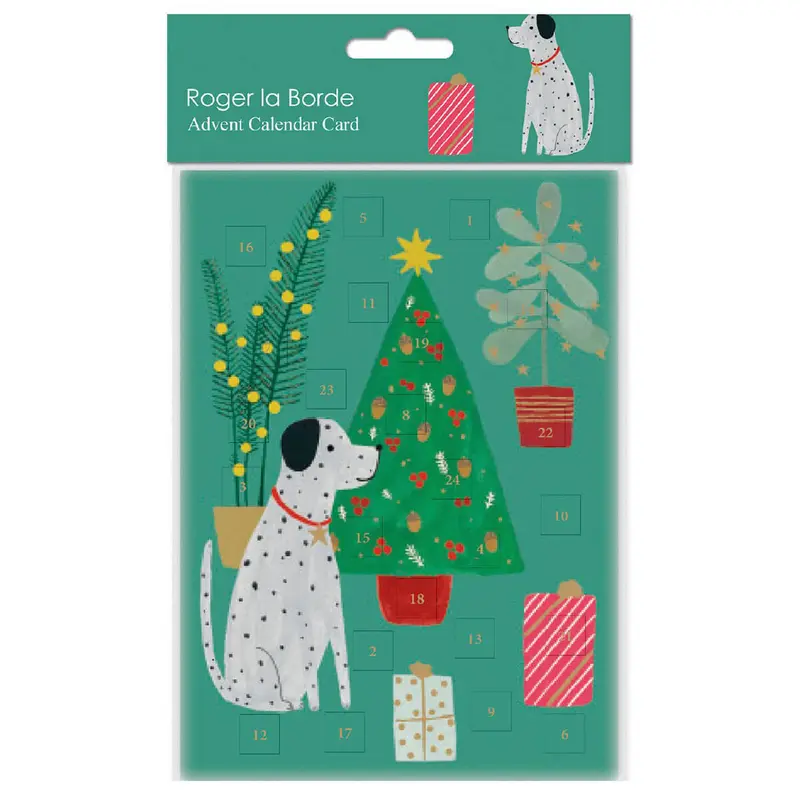 Chou Chou Chien Advent Calendar Greetings Card By Roger La Borde