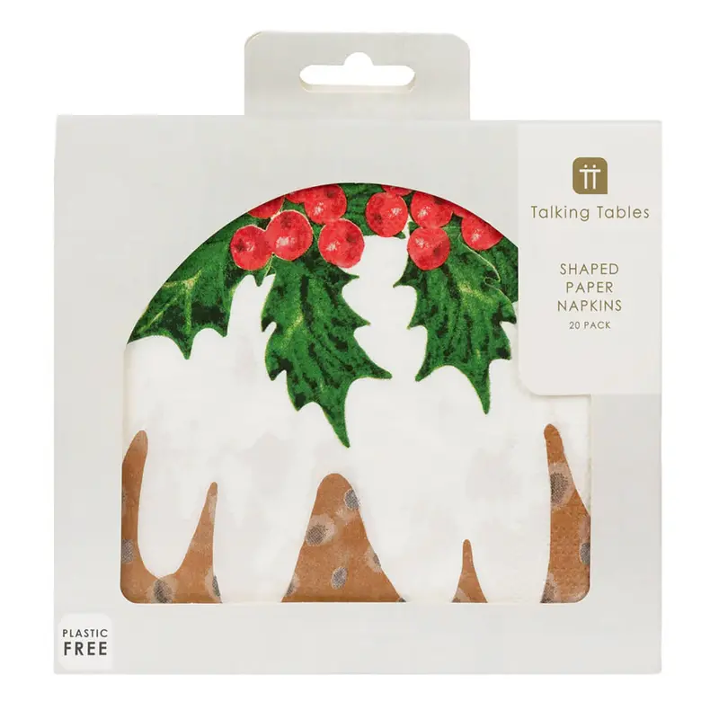 Christmas Pudding Paper Napkins by Talking Tables