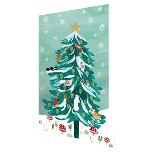 Enchanting Conifer Laser Cut Christmas Greetings Card By Roger La Borde
