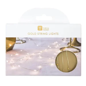 Gold Wire LED String Lights by Talking Tables