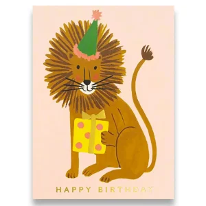 Happy Birthday Lion Greetings Card by Rifle Paper Co.