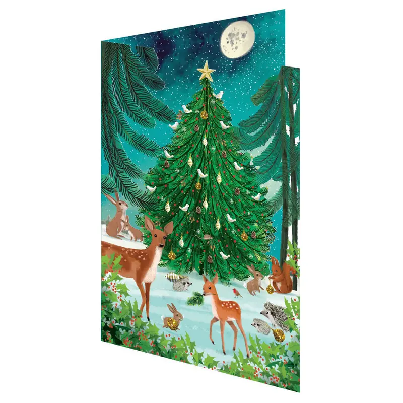 Heart Of The Forest Laser Cut Christmas Greetings Card By Roger La Borde