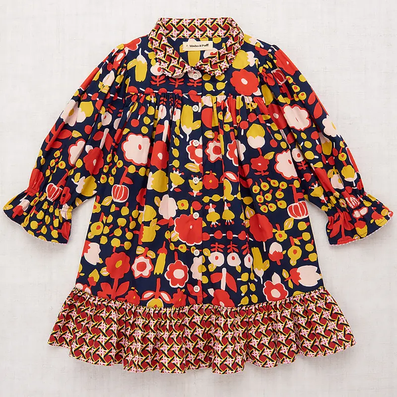 Ingrid Dress in Ink Playground by Misha & Puff - Last Ones In Stock - 4-5 Years