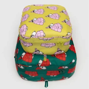 Large Packing Cube Set in Puffer Snoopy by Baggu