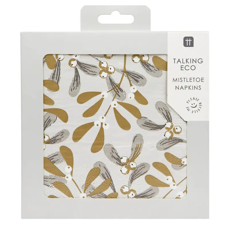Mistletoe Paper Napkins by Talking Tables